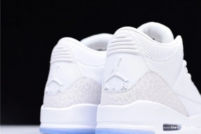 EyeCatching 428 Jordan Retro 3 136064-111 Triple Air White 0902
